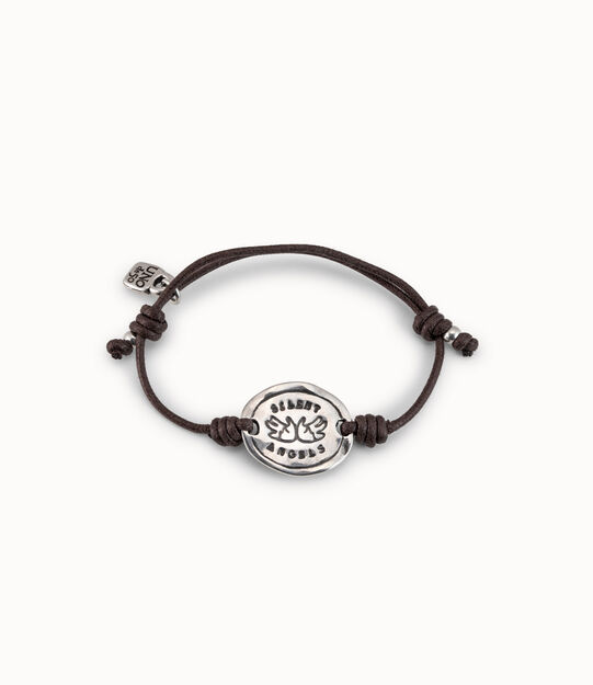 Leather bracelet with plate