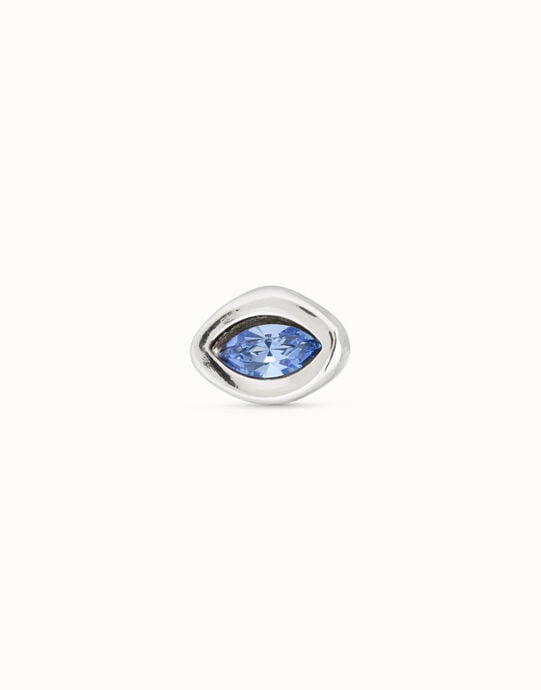 Piercing with blue crystal