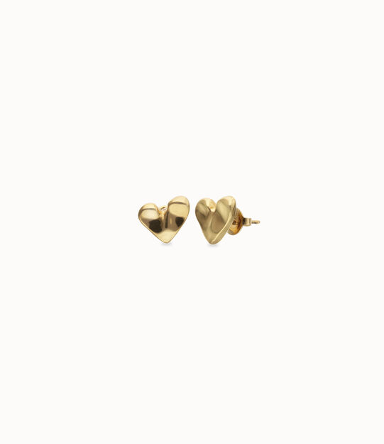 Heart piercing stud earrings