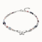 Short beaded necklace with butterfly