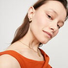 Eye-shaped stud earrings with verde crystal
