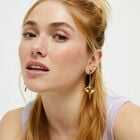 Manta ray-shaped drop earrings