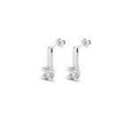Drop earrings with white cubic zirconia