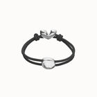 Black elastic thread bracelet with heart