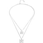 Double necklace with butterflies