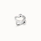 Open ring with a nailed heart