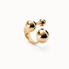Ring with three bubble-shaped beads