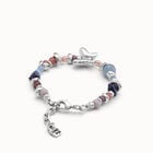 Beaded bracelet with multicolor handmade crystals