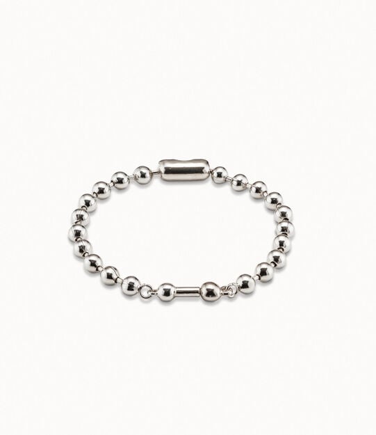 Sterling silver-plated beaded bracelet