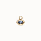 Charme de piercing plaqu&eacute; or 18 carats en forme d'&oelig;il et avec un cristal