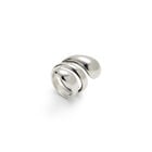 Anillo ba&ntilde;ado en plata en espiral
