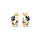 Hoop earrings with multicolor crystal