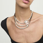 Multi-strand leather necklace with starfish