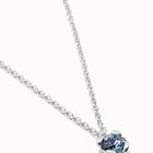 Collana placcata argento Sterling con cristallo blu