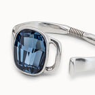 Bangle bracelet with a big blue crystal
