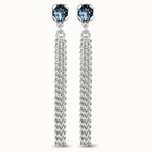 Drop earrings with blue crystal
