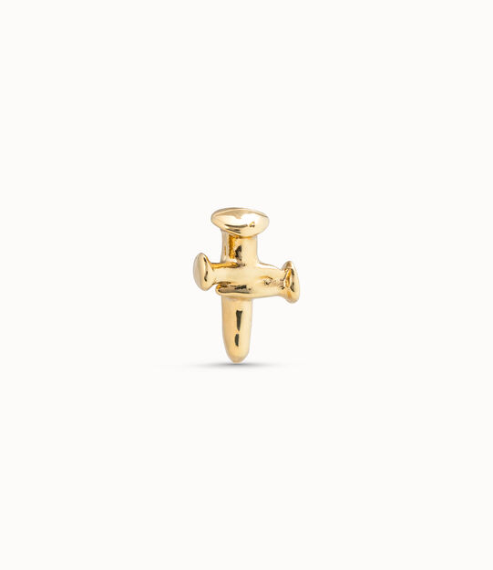 Piercing placcato oro 18k a forma di croce