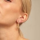Link shaped hoop earrings