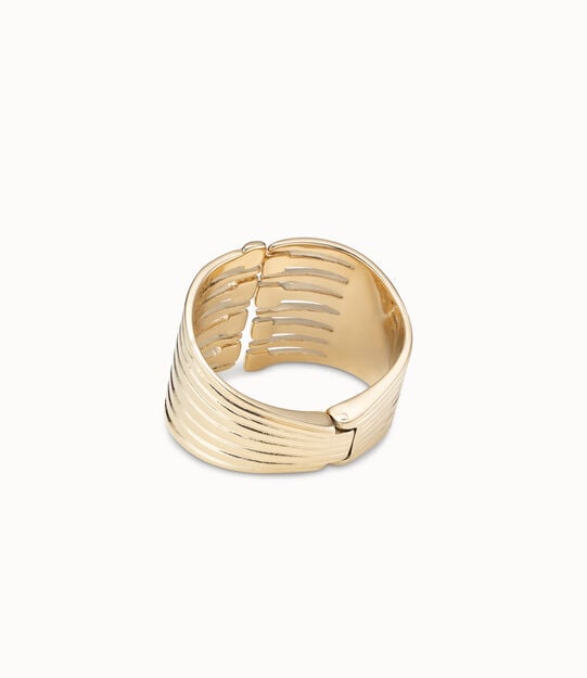 Bangle bracelet with multiple nail heads, Golden, large