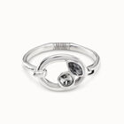 Pulsera plata con cristales silver y gris verdoso