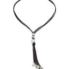 Long leather necklace with a spiral