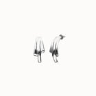 Stud earrings with elongated organic shapes