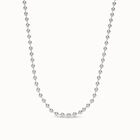 Catenina lunga a sfere placcata argento Sterling.
