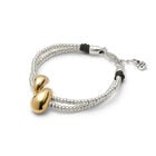 Double-strand bracelet with lobster clasp and two drops
