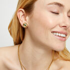 Stud earrings with verde crystal