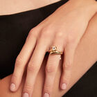 Anillo ba&ntilde;ado en oro 18k con circonita blanca
