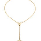 Long adjustable chain necklace with two hearts