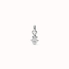 Charm placcato argento Sterling a forma di mano di Fatima.
