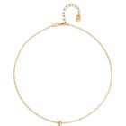 Short chain necklace with white cubic zirconia