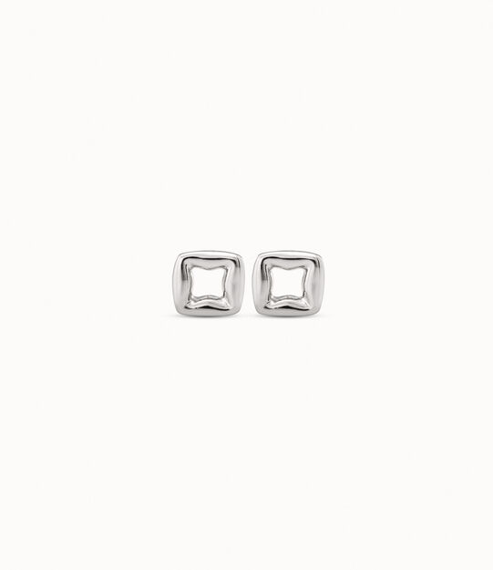 Orecchini placcati argento Sterling a forma di maglia piccola