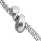 Double-strand bracelet with lobster clasp and two drops