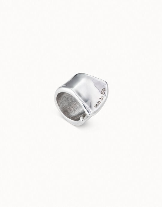 Anello fenditura placcato argento Sterling