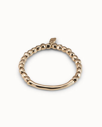 Pulsera de cuentas bañada en oro de 18k