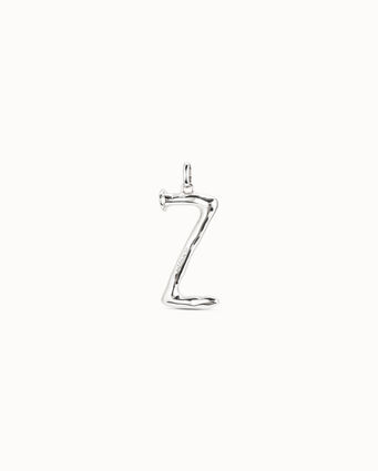 Sterling silver-plated letter Z pendant
