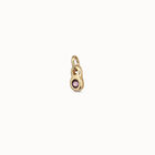 Round shaped Charm with a blue crystal