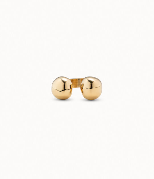 Open ring with two beads