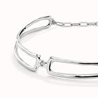 Collar doble ba&ntilde;ado en plata de ley con topacio blanco