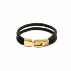 Lederarmband mit goldenem Verschluss
