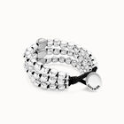 Three strand beaded leather bracelet
