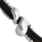 Leather bracelet with two drops