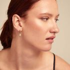 Drop earrings with blue cubic zirconia