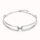 Collar doble ba&ntilde;ado en plata de ley con topacio blanco