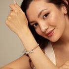 Beaded bracelet with multicolor handmade crystals