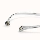 Collar ba&ntilde;ado en plata de ley con cristal blanco