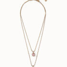 Long pendant chain necklace with crystals