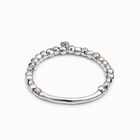 Beaded stretch bracelet with tubular piece